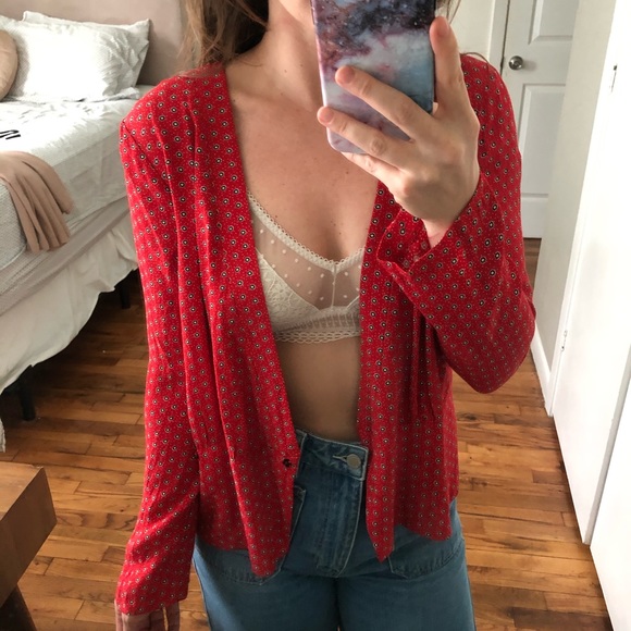Urban Outfitters Cooperative Red Blouse/Blazer - Picture 4 of 10